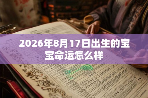 2026年8月17日出生的宝宝命运怎么样