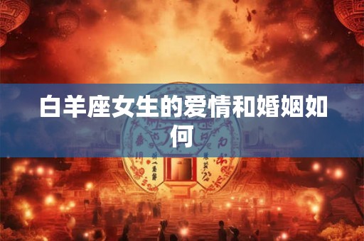 白羊座女生的爱情和婚姻如何