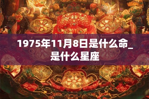 1975年11月8日是什么命_是什么星座
