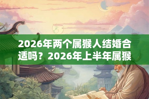2026年两个属猴人结婚合适吗?2026年上半年属猴人结婚吉日 2026年两个属猴人结婚合适吗?2026年上半年属猴人结婚吉日