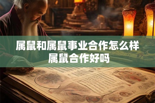 属鼠和属鼠事业合作怎么样 属鼠合作好吗