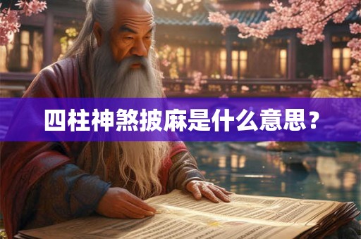 四柱神煞披麻是什么意思？