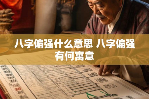八字偏强什么意思 八字偏强有何寓意