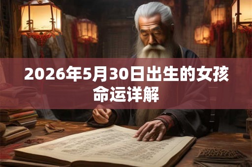 2026年5月30日出生的女孩命运详解