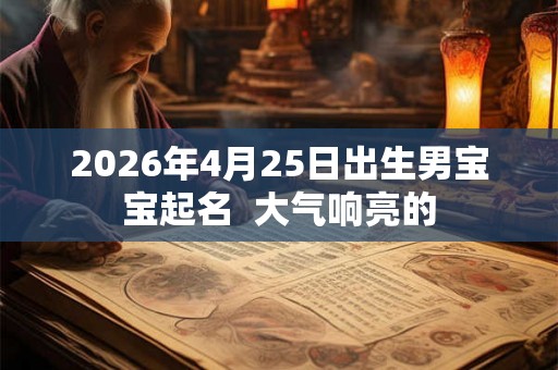 2026年4月25日出生男宝宝起名  大气响亮的