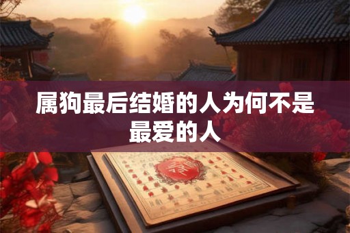 属狗最后结婚的人为何不是最爱的人 属狗最后结婚的人为何不是最爱的人