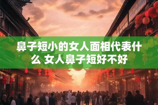 鼻子短小的女人面相代表什么 女人鼻子短好不好