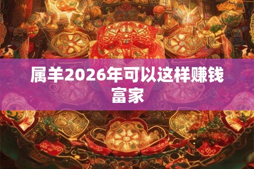 属羊2026年可以这样赚钱富家