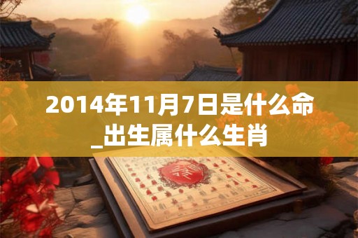 2014年11月7日是什么命_出生属什么生肖