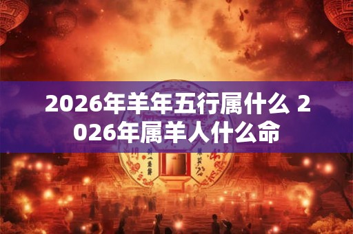 2026年羊年五行属什么 2026年属羊人什么命