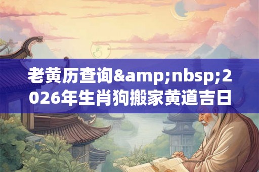 老黄历查询&nbsp;2026年生肖狗搬家黄道吉日