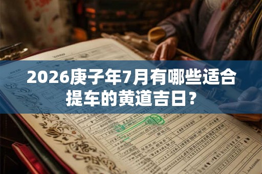 2026庚子年7月有哪些适合提车的黄道吉日？