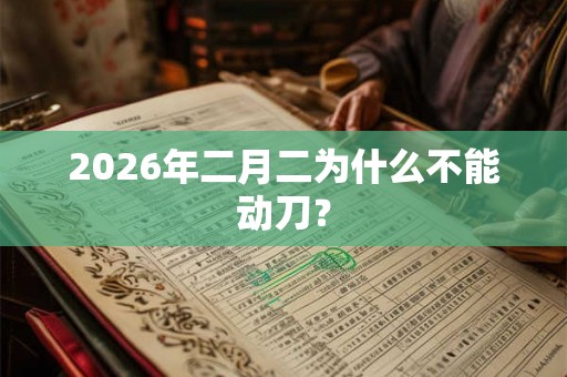 2026年二月二为什么不能动刀？