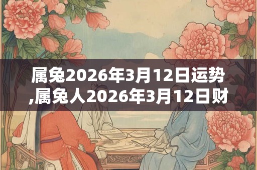 属兔2026年3月12日运势,属兔人2026年3月12日财运,生肖兔2026年3月12日运势