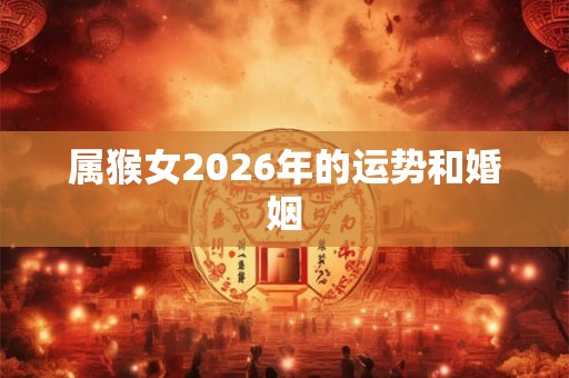 属猴女2026年的运势和婚姻