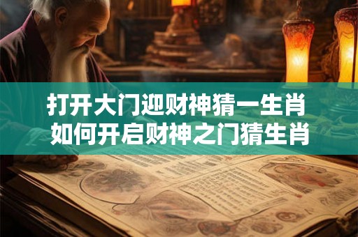 打开大门迎财神猜一生肖 如何开启财神之门猜生肖