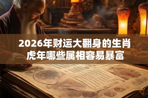 2026年财运大翻身的生肖 虎年哪些属相容易暴富