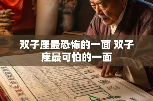 双子座最恐怖的一面 双子座最可怕的一面