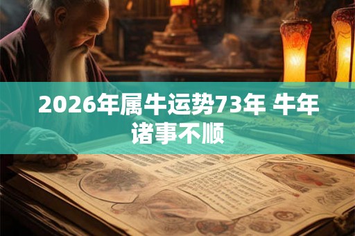 2026年属牛运势73年 牛年诸事不顺 2026年属牛运势73年 牛年诸事不顺