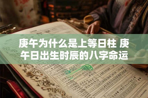 庚午为什么是上等日柱 庚午日出生时辰的八字命运