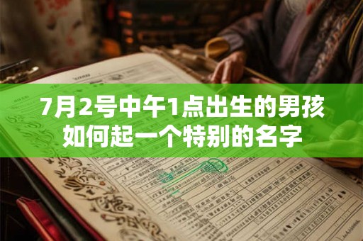 7月2号中午1点出生的男孩如何起一个特别的名字