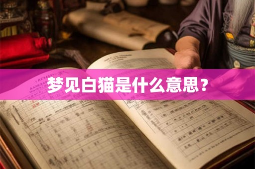 梦见白猫是什么意思？