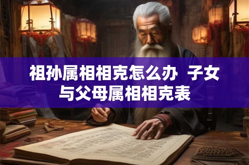 祖孙属相相克怎么办  子女与父母属相相克表