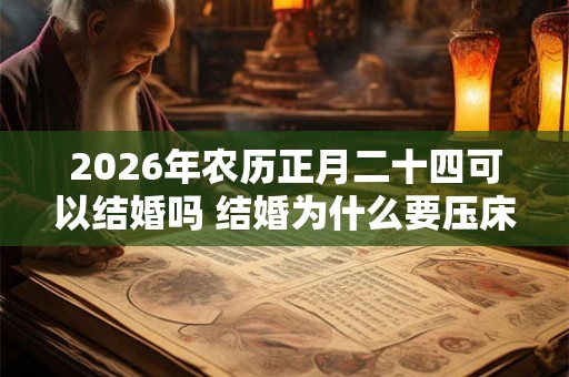 2026年农历正月二十四可以结婚吗 结婚为什么要压床