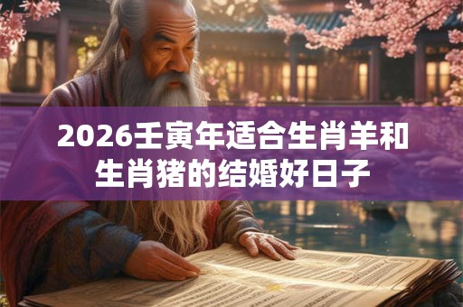 2026壬寅年适合生肖羊和生肖猪的结婚好日子
