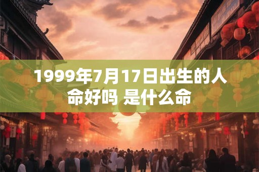 1999年7月17日出生的人命好吗 是什么命 1999年7月17日出生的人命好吗 是什么命