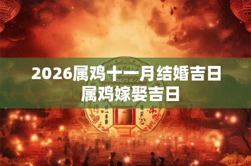 2026属鸡十一月结婚吉日  属鸡嫁娶吉日