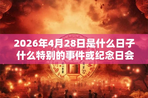 2026年4月28日是什么日子 什么特别的事件或纪念日会在2026年4月28日发生 2026年4月28日是什么日子 什么特别的事件或纪念日会在2026年4月28日发生