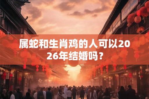 属蛇和生肖鸡的人可以2026年结婚吗？