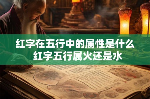 红字在五行中的属性是什么  红字五行属火还是水
