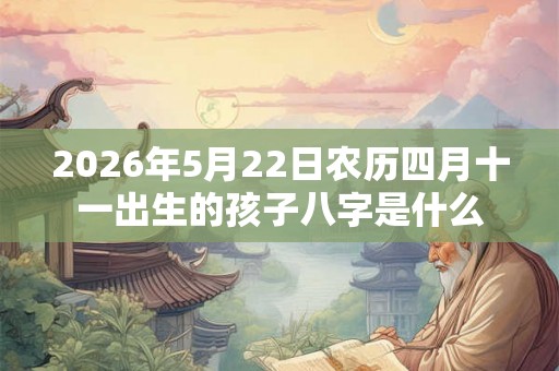 2026年5月22日农历四月十一出生的孩子八字是什么