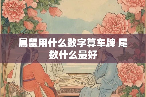属鼠用什么数字算车牌 尾数什么最好
