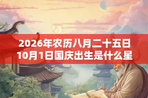 2026年农历八月二十五日10月1日国庆出生是什么星座？