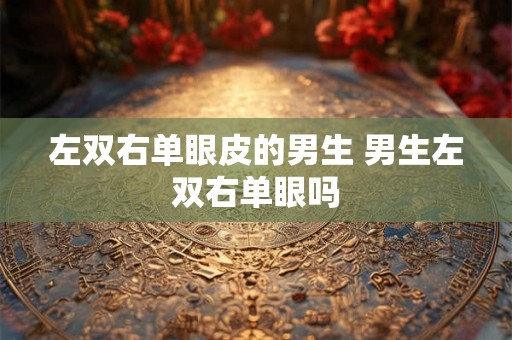左双右单眼皮的男生 男生左双右单眼吗