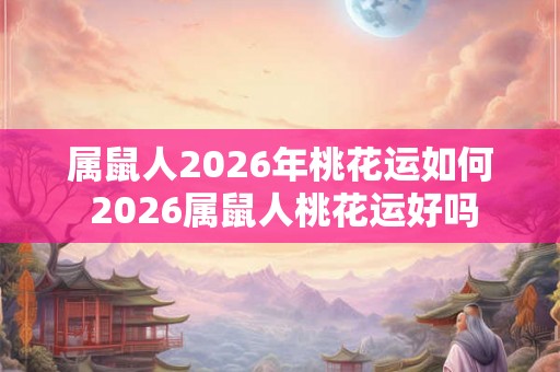 属鼠人2026年桃花运如何 2026属鼠人桃花运好吗
