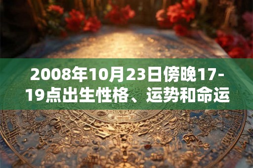 2008年10月23日傍晚17-19点出生性格、运势和命运
