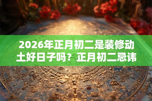2026年正月初二是装修动土好日子吗？正月初二忌讳什么