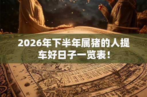 2026年下半年属猪的人提车好日子一览表！
