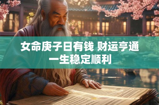 女命庚子日有钱 财运亨通一生稳定顺利