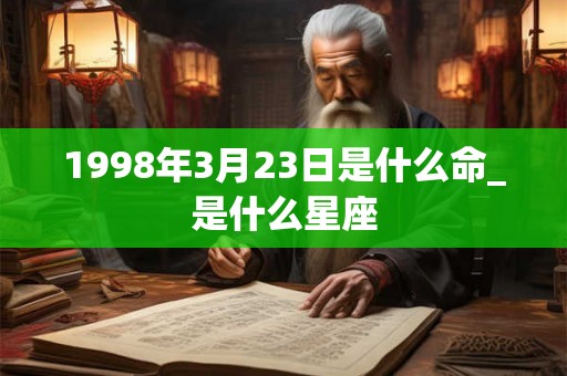 1998年3月23日是什么命_是什么星座