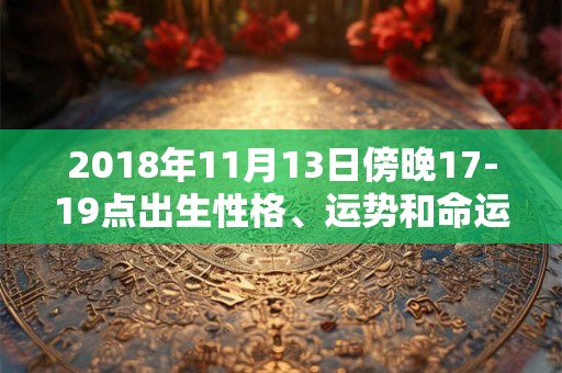 2018年11月13日傍晚17-19点出生性格、运势和命运