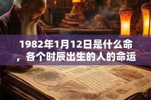 1982年1月12日是什么命，各个时辰出生的人的命运