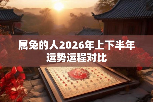 属兔的人2026年上下半年运势运程对比