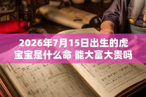 2026年7月15日出生的虎宝宝是什么命 能大富大贵吗 2026年7月15日出生的虎宝宝是什么命 能大富大贵吗