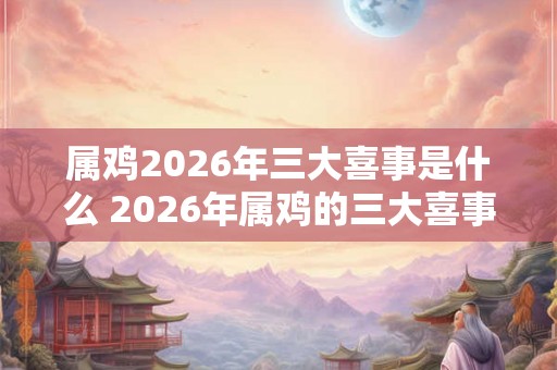 属鸡2026年三大喜事是什么 2026年属鸡的三大喜事是什么