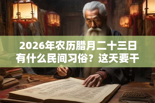 2026年农历腊月二十三日有什么民间习俗？这天要干什么？